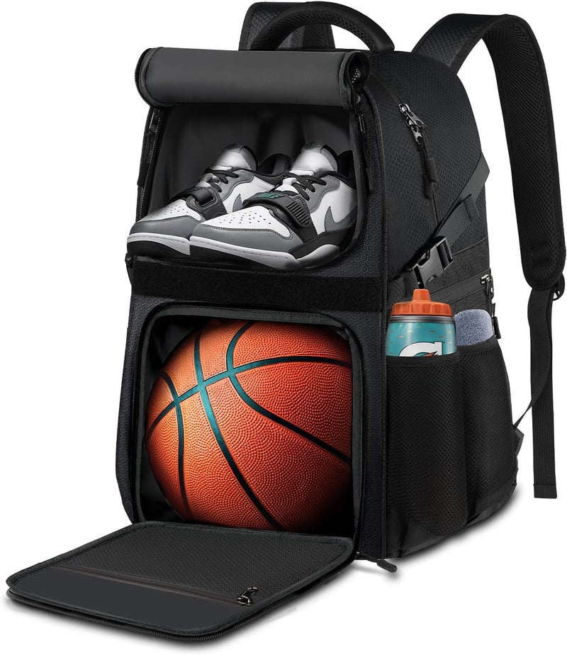 LOINTET Basketball Bag Backpack with Ball Holder Shoes Compartment, Large Basketball Accessories Sports Bag - Image 1